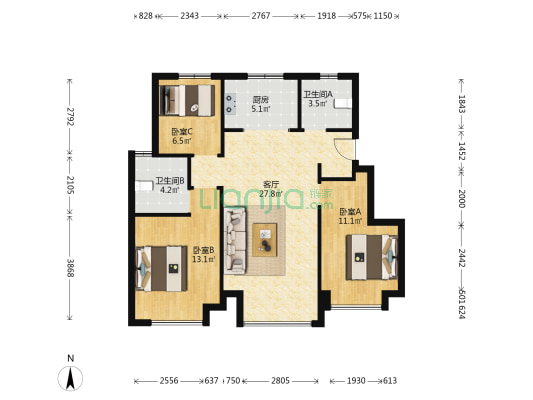 中国铁建·花语尚东房源|户型图|小区车位|交通地址详情分析!