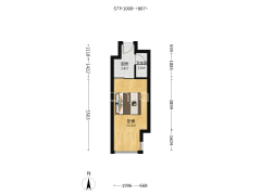 万科城际之光一居室 户型方正 全天采光-涿州万科城际之光户型图