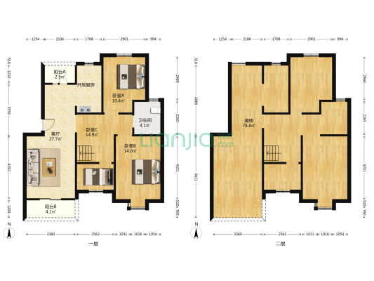 南环东路3号 3室1厅1卫 141平方