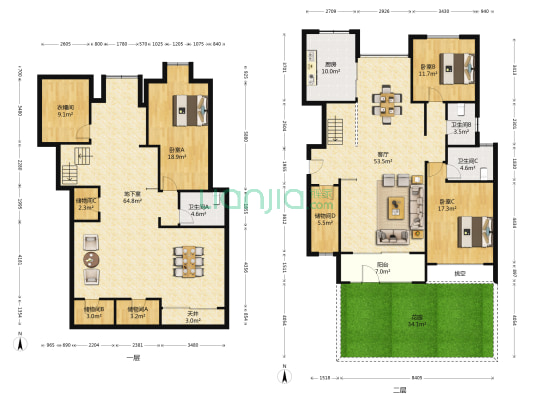 太湖锦园 3室1厅3卫 130平方