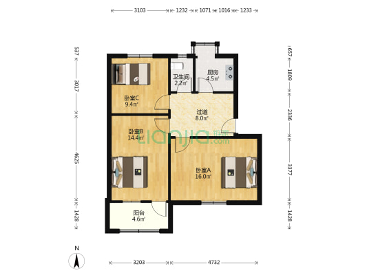 电磁线厂家属院(紫荆山) 3室0厅1卫 71平方