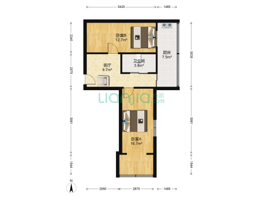 石油小区 2室1厅1卫 62平方
