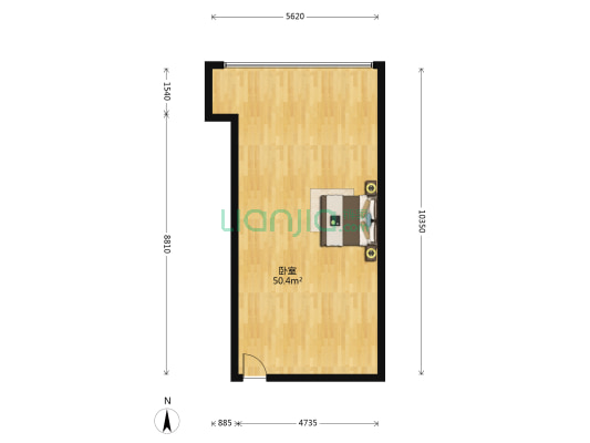 万科中心 1室0厅0卫 72平方