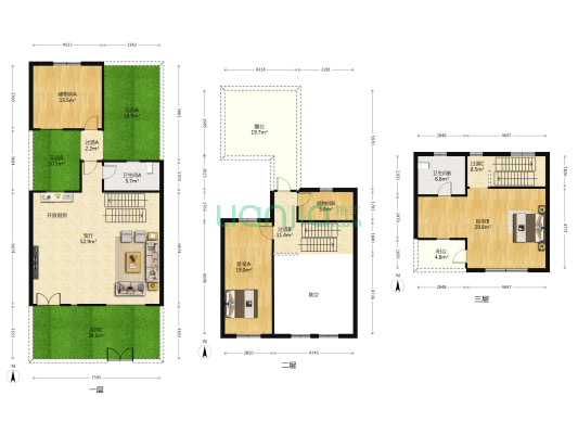 尚峰尚水 2室1厅2卫 185平方