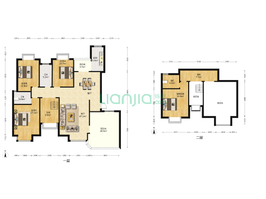 东方世纪城北苑 4室1厅2卫 177平方