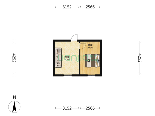 朝阳路三胡同 1室1厅0卫 36平方
