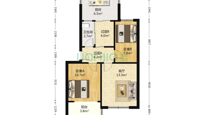木器厂家属楼二手房实景图