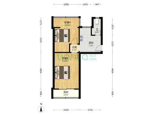 新马路 2室0厅1卫 49平方