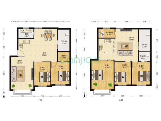 白云南路408号 6室3厅3卫 235平方