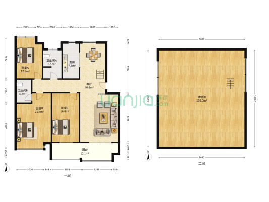 秀水佳苑(岱岳区) 3室1厅2卫 133平方