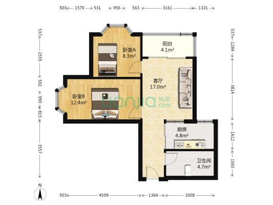 绿色家园，出行方便，中间楼层采光好