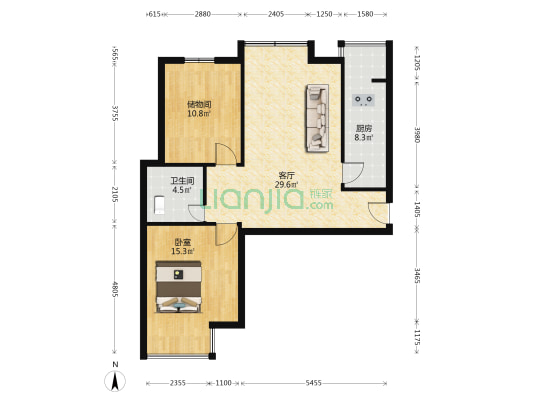 鼎旺瑞景 1室1厅1卫 89平方