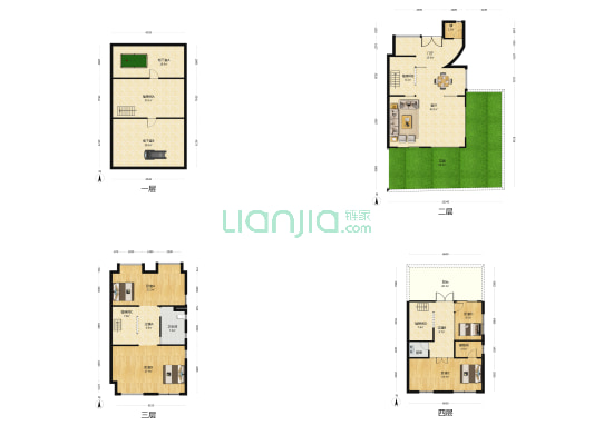 香榭里 4室1厅1卫 281平方