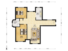 花园小区封闭管理，房子户型方正采光充足，居住舒适-涿州香邑溪谷玫瑰园户型图