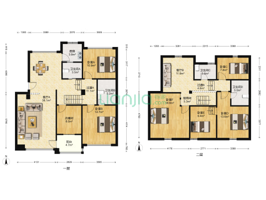 紫景苑 6室2厅4卫 190平方