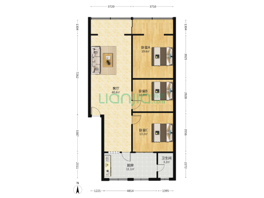 西大街228号 3室1厅1卫 111平方