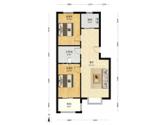 此房满五年， 税低 南北通透两室两厅，板楼公摊面积小-涿州宏远家园户型图