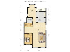南北通透大四居，采光好，有大露台！-涿州香邑溪谷原墅户型图