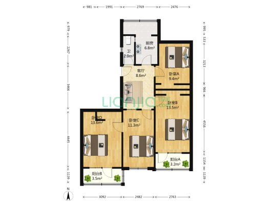 刘家峡路 4室1厅1卫 100平方