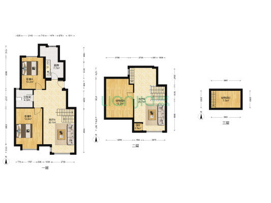 澜湾广场 2室2厅1卫 91平方