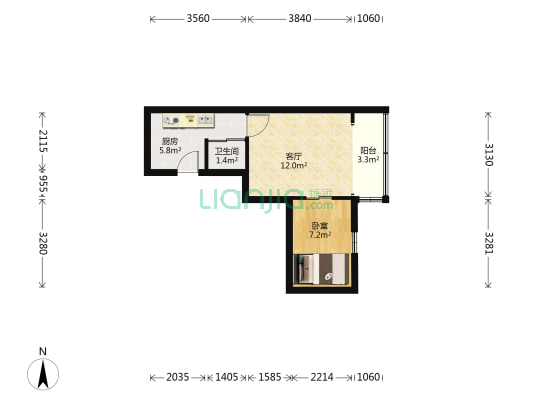 止园路339号 1室1厅1卫 36平方