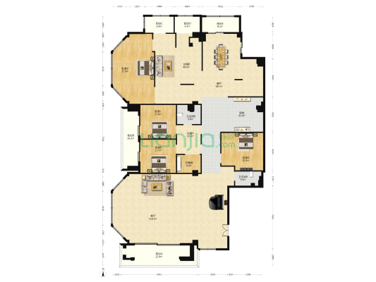 顺景园 4室2厅2卫 556平方