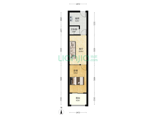 红星蔬菜批发市场 1室1厅1卫 69平方