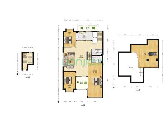 柏涛湾小区 3室1厅2卫 142平方