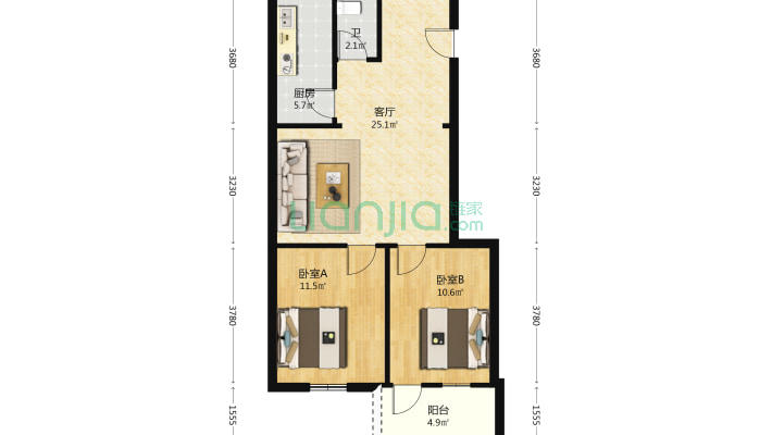 五三大道95号二手房实景图