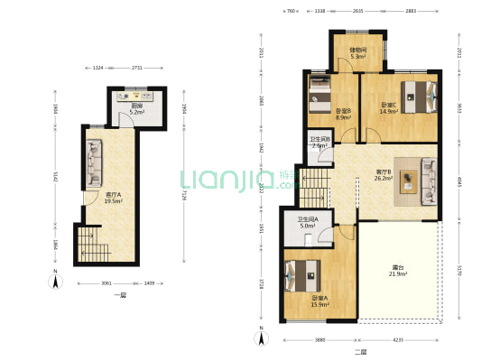 仁爱团泊湖逸湖岸 3室2厅2卫 108平方
