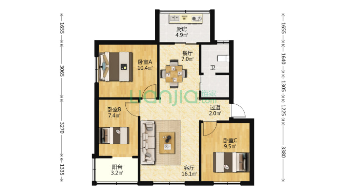市级机关大树营生活小区北区二手房实景图