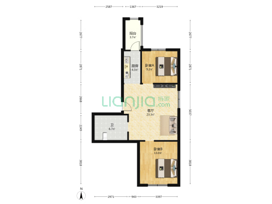 城芯壹品 2室1厅1卫 94平方