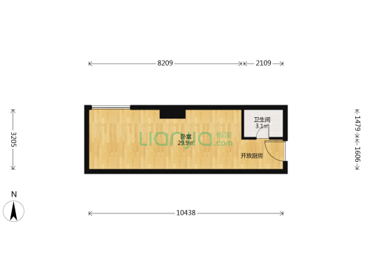 金正君庭 1室0厅1卫 56平方