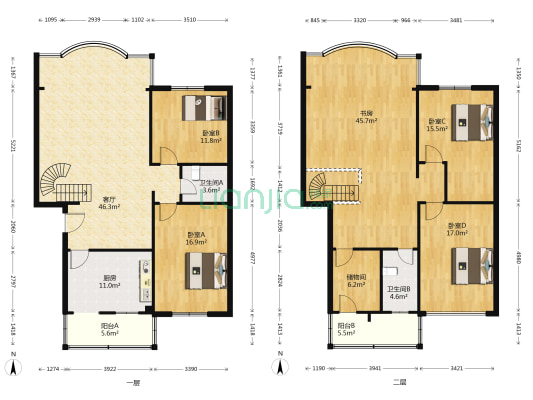贝森路39号 5室1厅2卫 210平方