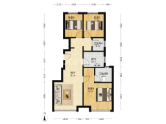 店长推荐！华远二期双卫三居室，满两年-涿州华远海蓝城二期户型图