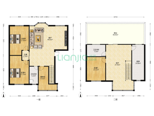 扬帆公寓 3室2厅2卫 204平方