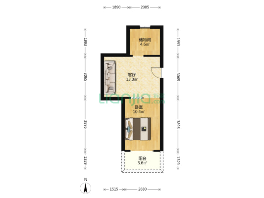 观音巷小区 1室1厅0卫 42平方