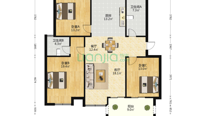 滨河景园二手房实景图