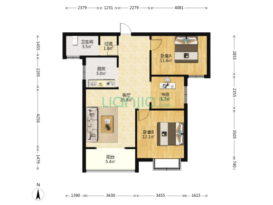 同信府 3室1厅1卫 99平方
