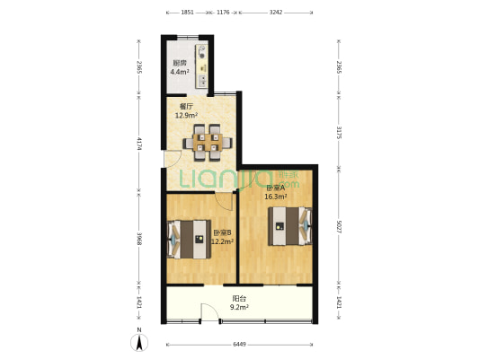 老药厂小区 2室1厅0卫 69平方