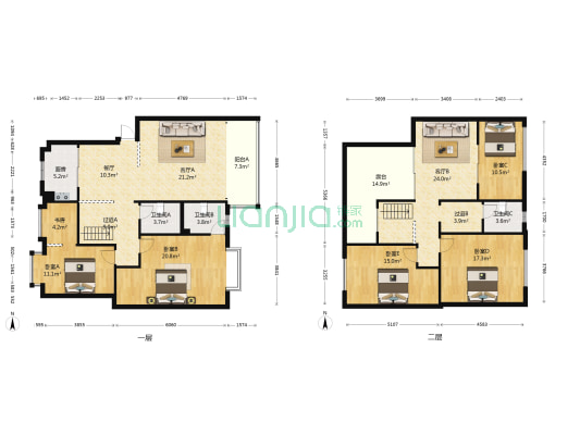 邦盛水映长岛 6室3厅3卫 109平方