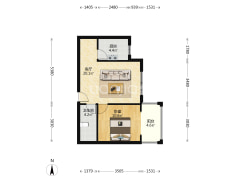 房本满五唯一，正规一室一厅， 小区环境好。-涿州强舜铭铖户型图
