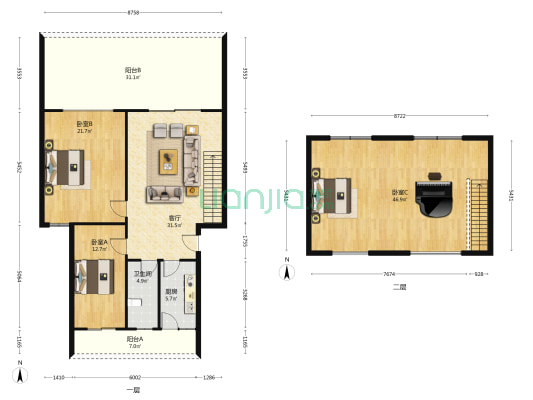 祥昌苑 3室1厅1卫 132平方