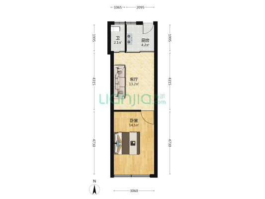 十八家新村 1室1厅1卫 39平方
