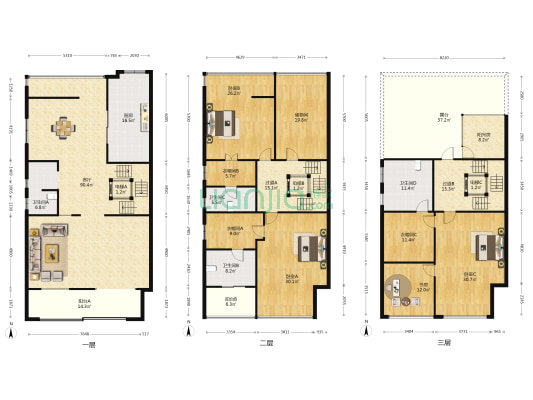湖畔御园 4室1厅4卫 447平方