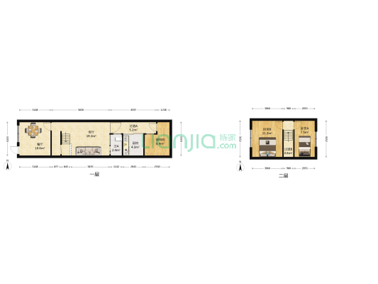 如意里 2室2厅1卫 66平方