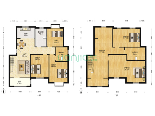 淀山湖花园D区（仁苑） 3室1厅1卫 190平方