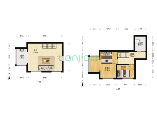 新湖康桥 2室1厅1卫 38平方