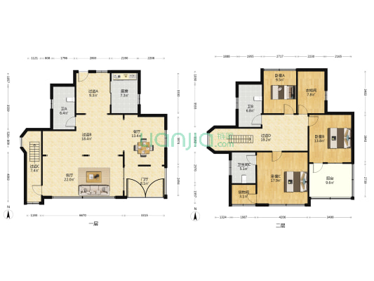绿园别墅 3室2厅3卫 199平方