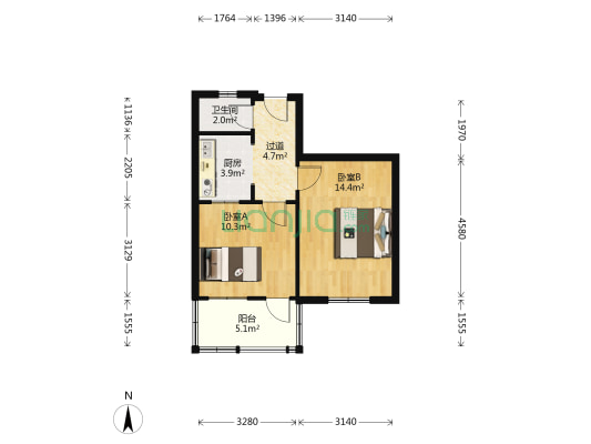 闵子骞路62号 2室0厅1卫 50平方